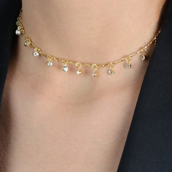 Chocker Dourada Pontos de Luz com Extensor - Imagem 2