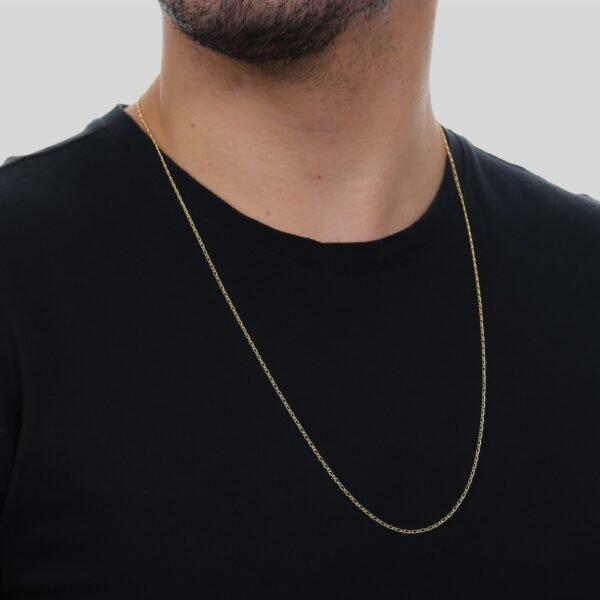 Corrente Dourada Masculina Elo 1 por 1 - Imagem 2