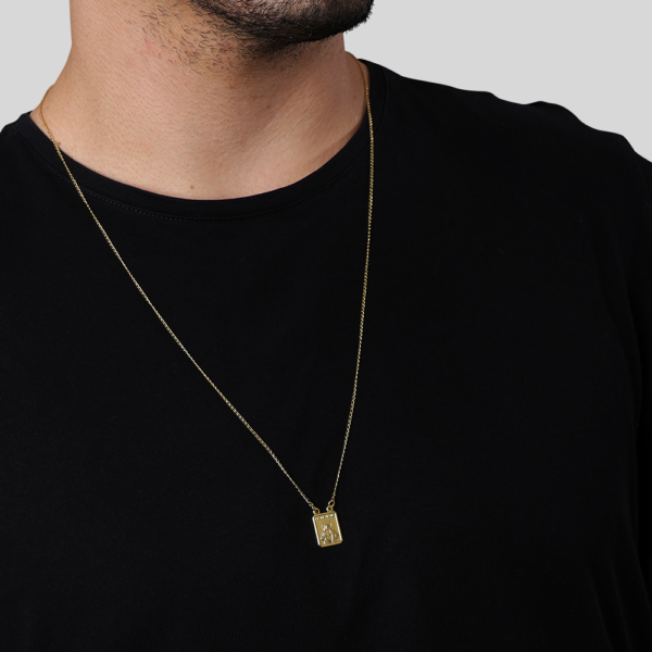 Escapulário Dourado Masculino Tradicional - Imagem 2