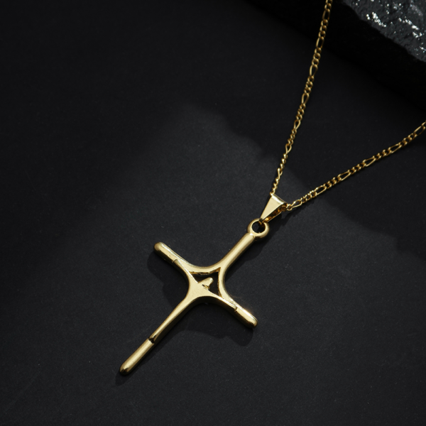 Pingente Dourado Crucifixo - Imagem 3