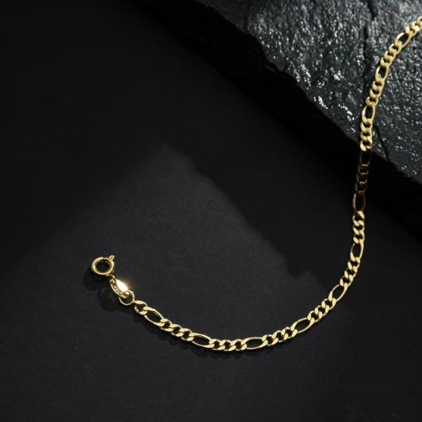 Pulseira Dourada Masculina Elo 3 por 1 - Imagem 3